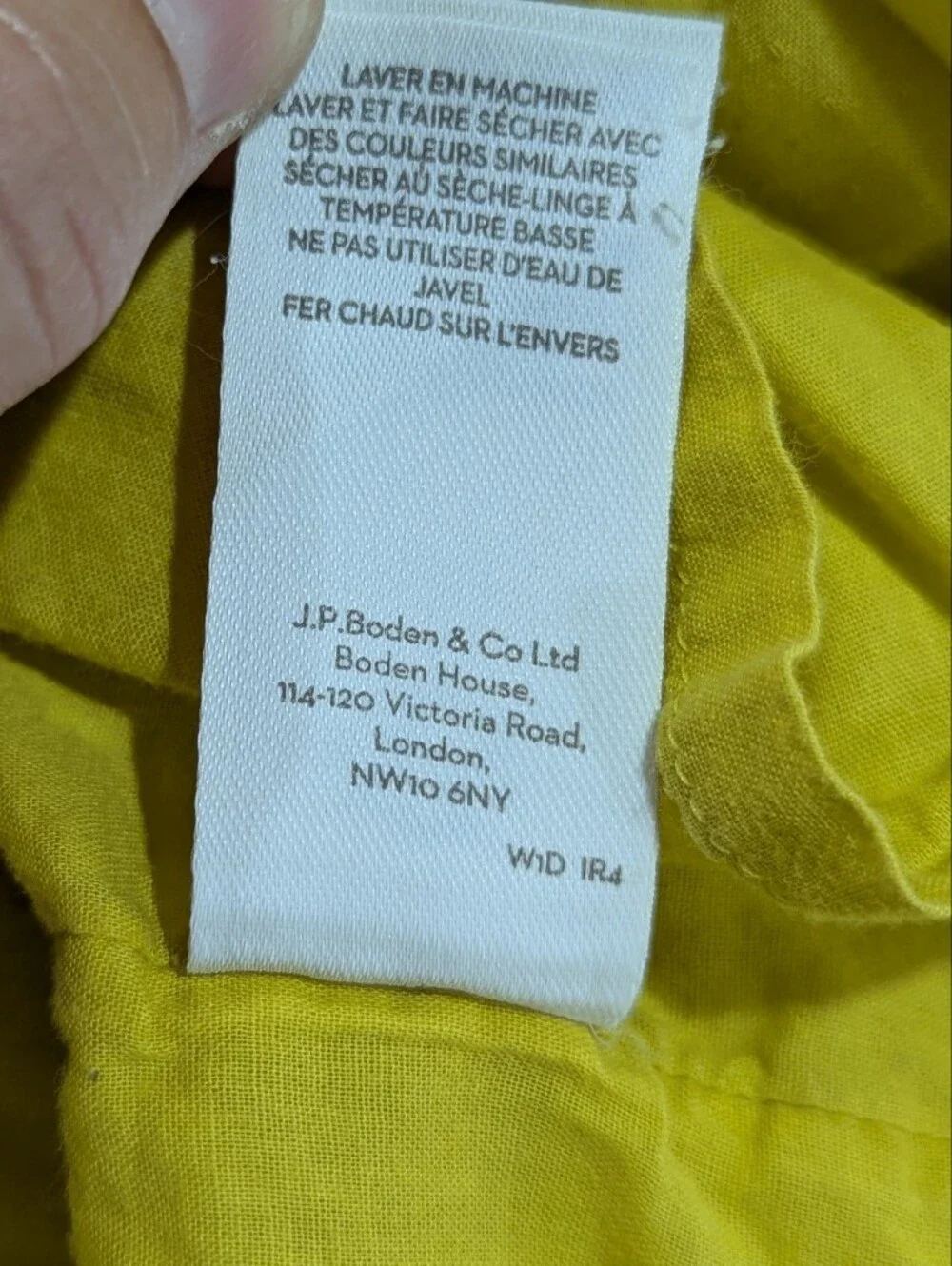 Mini Boden Girls Dress Golden Yellow Blue Flowers White Embroidery Sz 6-7Y 122cm